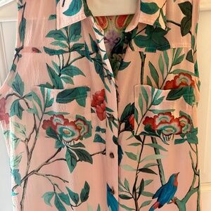 Soft Surroundings Long Tropical Dress/Swim Cover Up